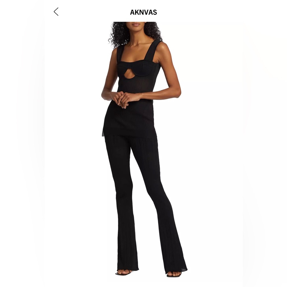 Aknavas - fezco knit tank top and sanna knit flare pants sizes small